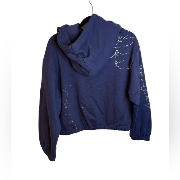 Nwt Anthropologie Daily Practice Floral Foiled Hoodie - Picture 2 of 5